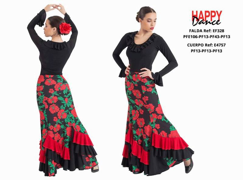 Happy Dance. Flamenco Skirts for Rehearsal and Stage. Ref. EF328PFE106PF13PF43PF13